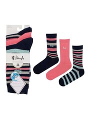 Синий - Pringle Fashion Stripe Crew Socks 3 pack - Image 9 of 12