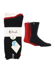 Pringle Red Textured Knit Boot Socks 2 pack - Image 7 of 10