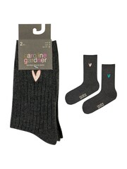 Caroline Gardner Grey Supersoft Bamboo Leisure Socks 2 pack - Image 5 of 10