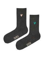 Caroline Gardner Grey Supersoft Bamboo Leisure Socks 2 pack - Image 6 of 10