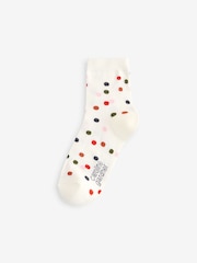 Caroline Gardner Grey Shorter Length Crew Socks with Signature Heart 3 pack - Image 7 of 8