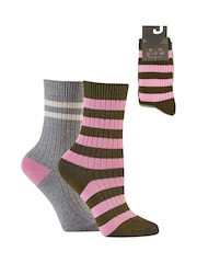 Caroline Gardner French Grey Supersoft Bamboo Leisure Socks 2 pack - Image 10 of 10