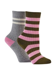 Caroline Gardner French Grey Supersoft Bamboo Leisure Socks 2 pack - Image 2 of 10