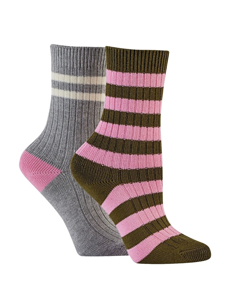 Caroline Gardner French Grey Supersoft Bamboo Leisure Socks 2 pack - Image 2 of 10