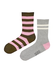 Caroline Gardner French Grey Supersoft Bamboo Leisure Socks 2 pack - Image 5 of 10