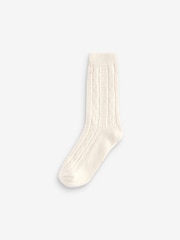 Pringle Cream Textured Knit Boot Socks 2 pack - Image 9 of 10