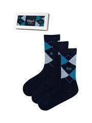Pringle Blue Classic Argyle Christmas Gift Box 3 pack - Image 2 of 10