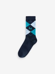 Pringle Blue Classic Argyle Christmas Gift Box 3 pack - Image 7 of 10