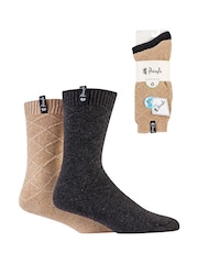 Pringle Grey Textured Knit Boot Socks 2 pack - Image 3 of 10