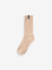 Pringle Grey Textured Knit Boot Socks 2 pack - Image 8 of 10