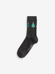 Wild Feet Green Christmas Tree Crew Socks 3 Pack - Image 4 of 4
