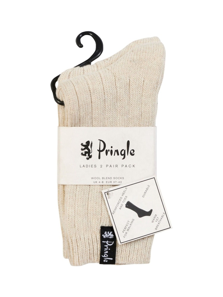 Naravni - Pringle Classic Rib Reciklirana volna Boot nogavice 2 paket - Slika 2 iz 9 Naravni - Pringle Classic Rib Reciklirana volna Boot nogavice 2 paket - Slika 2 iz 9