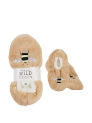 Wild Feet Cream Fun Fluffy Slippers - Image 2 of 7