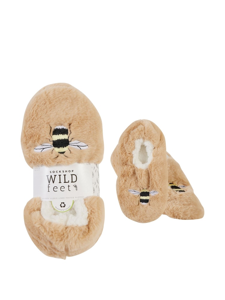 Wild Feet Cream Fun Fluffy Slippers - Image 2 of 7