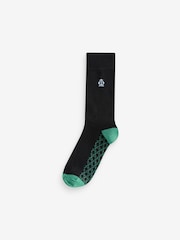 Jeff Banks Black Recycled Cotton Fun Design Crew Socks 7 pack - Image 5 of 8