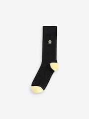 Jeff Banks Black Recycled Cotton Fun Design Crew Socks 7 pack - Image 6 of 8