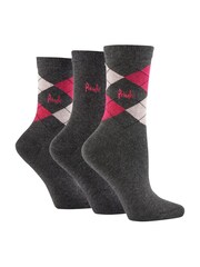 Pringle Grey Classic Argyle Christmas Gift Box 3 pack - Image 6 of 10