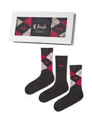 Pringle Grey Classic Argyle Christmas Gift Box 3 pack - Image 9 of 10