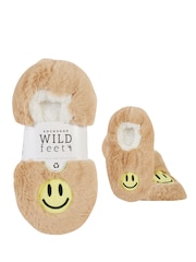Wild Feet Natural Fun Fluffy Slippers - Image 3 of 7