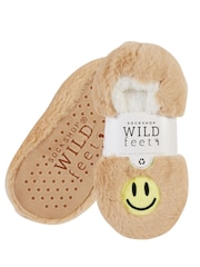 Wild Feet Natural Fun Fluffy Slippers - Image 5 of 7