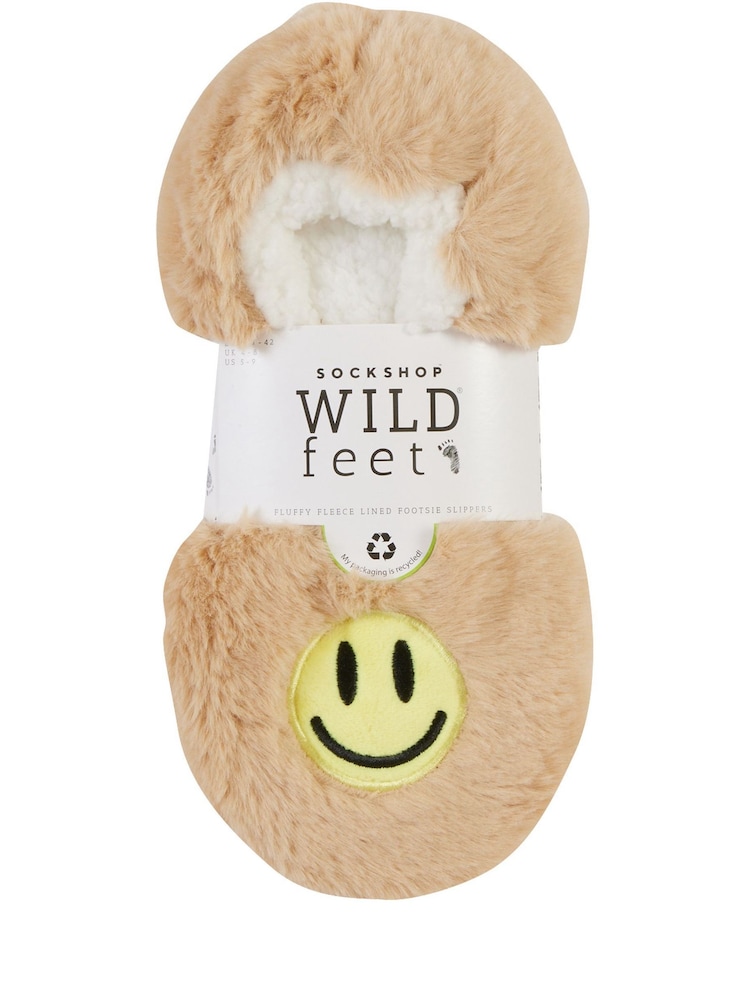 Wild Feet Natural Fun Fluffy Slippers - Image 7 of 7
