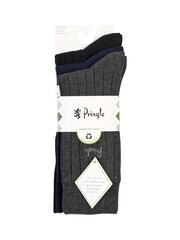 Pringle Grey Classic Bamboo Rib Socks 3 pack - Image 7 of 11