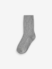 Wild Feet Grey Luxury Cashmere Blend Socks 2 pack - Image 3 of 10