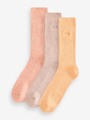 Оранжевый - Pringle Bamboo Light Leisure Twist Yarn Crew Socks 3 pack - Изображение 1 из 11