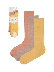 Оранжевый - Pringle Bamboo Light Leisure Twist Yarn Crew Socks 3 pack - Изображение 10 из 11