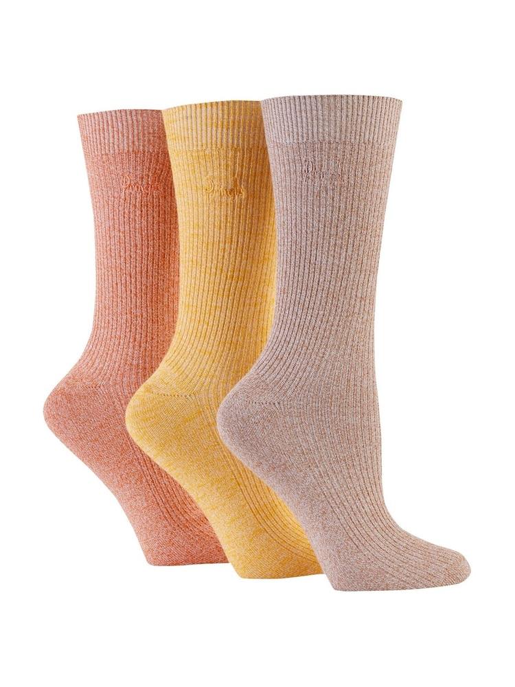Оранжевый - Pringle Bamboo Light Leisure Twist Yarn Crew Socks 3 pack - Изображение 2 из 11