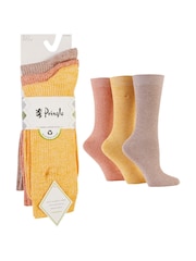 Оранжевый - Pringle Bamboo Light Leisure Twist Yarn Crew Socks 3 pack - Изображение 8 из 11