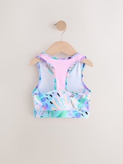 Blue Animal Print Sports Crop Top (5-16yrs) - Image 6 of 8