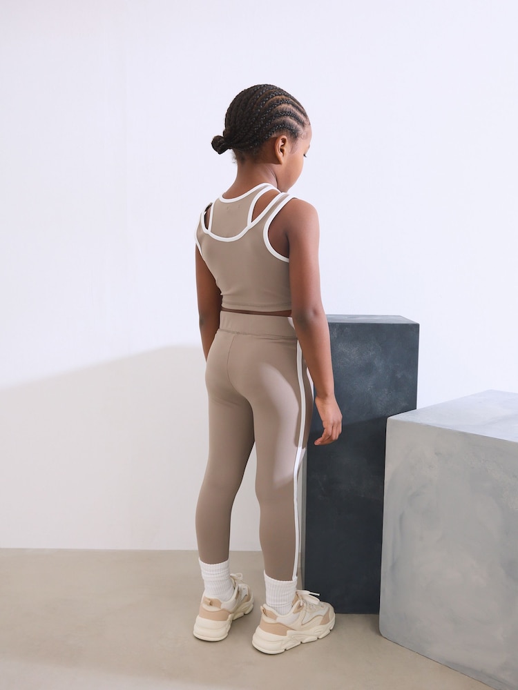 Khaki Green Sports Crop Top (5-16yrs) - Image 2 of 5