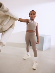 Khaki Green Sports Crop Top (5-16yrs) - Image 4 of 5