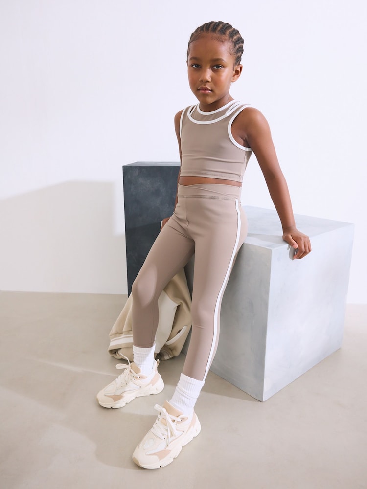 Khaki Green Sports Crop Top (5-16yrs) - Image 5 of 5