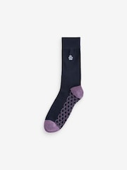 Jeff Banks Blue Recycled Cotton Fun Design Crew Socks 7 pack - Image 4 of 15