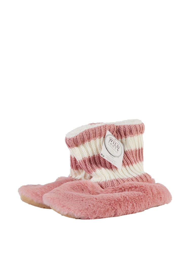Wild Feet Pink Fashion Bootie Slippers - Image 2 of 8 Wild Feet Pink Fashion Bootie Slippers - Image 2 of 8