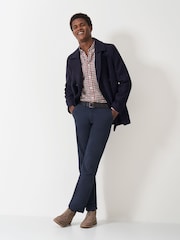 Crew Clothing Blue Wool Blend Peacoat - Image 3 of 5
