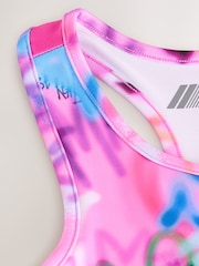 Blush Pink Graffiti Sports Crop Top (5-16yrs) - Image 4 of 4