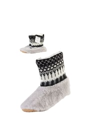 Серый - Тапочки-сапожки Wild Feet мода - Изображение 6 из 8
