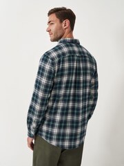 Crew Clothing Blue Miller Check 100% Cotton Flannel Shirt - Image 2 of 5