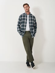 Crew Clothing Blue Miller Check 100% Cotton Flannel Shirt - Image 3 of 5