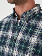 Crew Clothing Blue Miller Check 100% Cotton Flannel Shirt - Image 4 of 5
