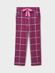 Crew Clothing Company Red 100% Cotton Brushed Flannel Checked Lounge Trousers - Image 5 of 5