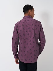 Crew Clothing Company Red 100% Cotton Owl Print Poplin Shirt - Image 2 of 4