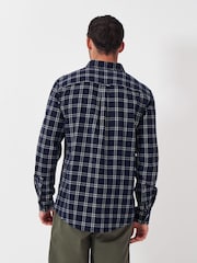 Crew Clothing Company Blue Long Sleeve Dandy Check Flannel 100% Cotton Shirt - Image 2 of 5