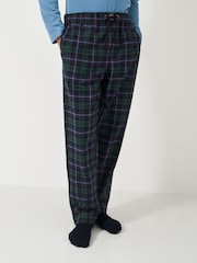 Crew Clothing Company Blue Flannel Lounge 100% Cotton Trousers - Image 3 of 5