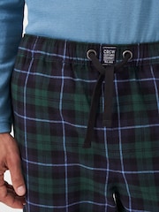 Crew Clothing Company Blue Flannel Lounge 100% Cotton Trousers - Image 4 of 5