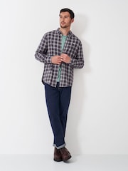 Crew Clothing Company Black Long Sleeve Dandy Check Flannel 100% Cotton Shirt - Image 1 of 5