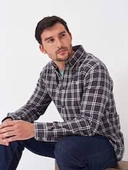 Crew Clothing Company Black Long Sleeve Dandy Check Flannel 100% Cotton Shirt - Image 3 of 5